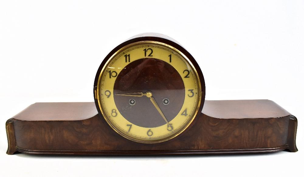 JUNGHANS an Art Deco simulated walnut and burr walnut veneered