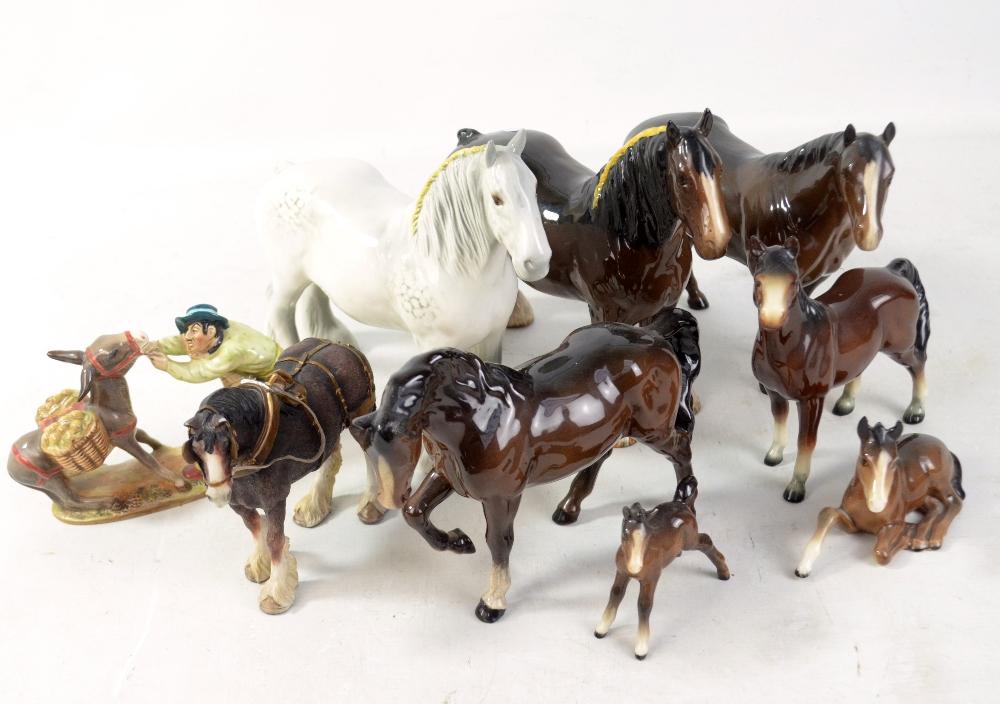 ROYAL DOULTON England Stamped Clydesdale Brown SHIRE MARE Draft HORSE offers GLOSSY