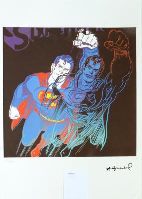 AFTER ANDY WARHOL a limited edition lithograph Superman