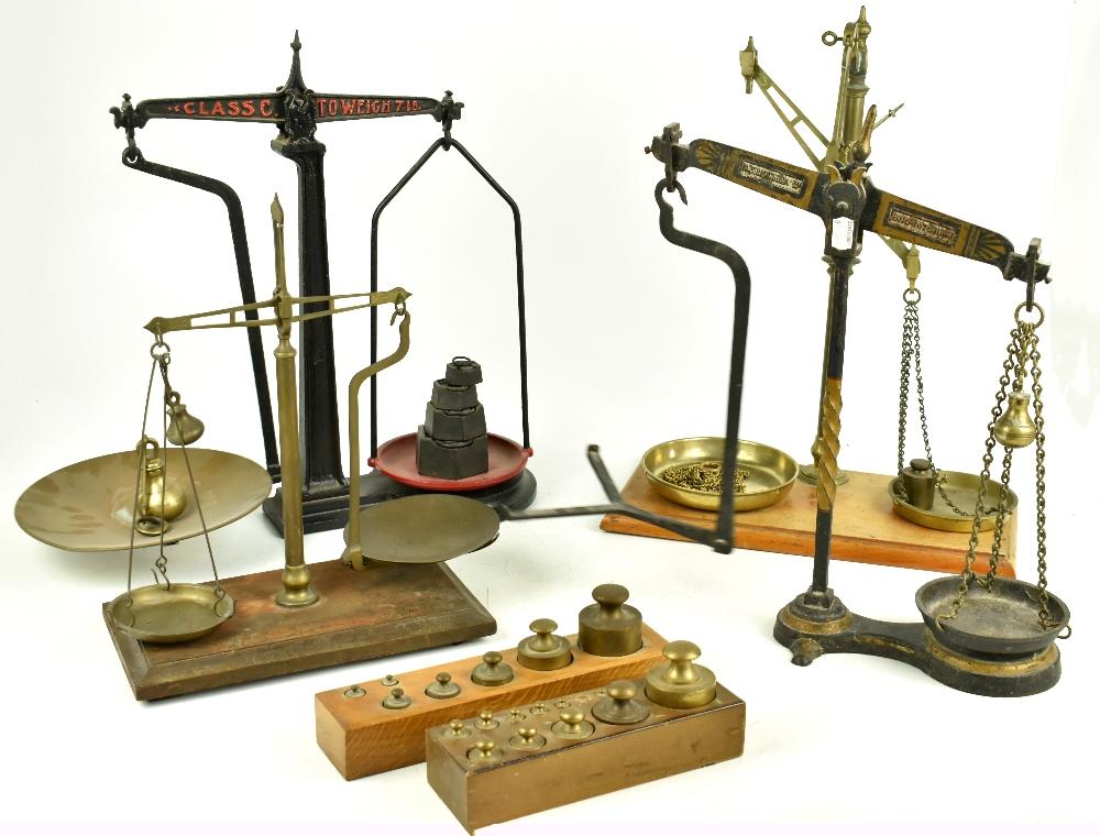 Sold at Auction: English Salter Scales with Boxed Set of Weights