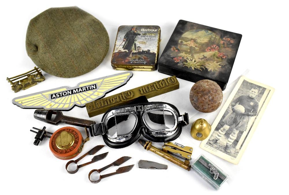 Various collectables to include an 'Barbour repair kit' in original tin