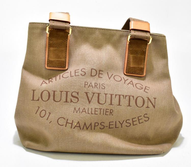 Louis Vuitton Articles de Voyage Beach Cabas Denim PM Brown 66639223
