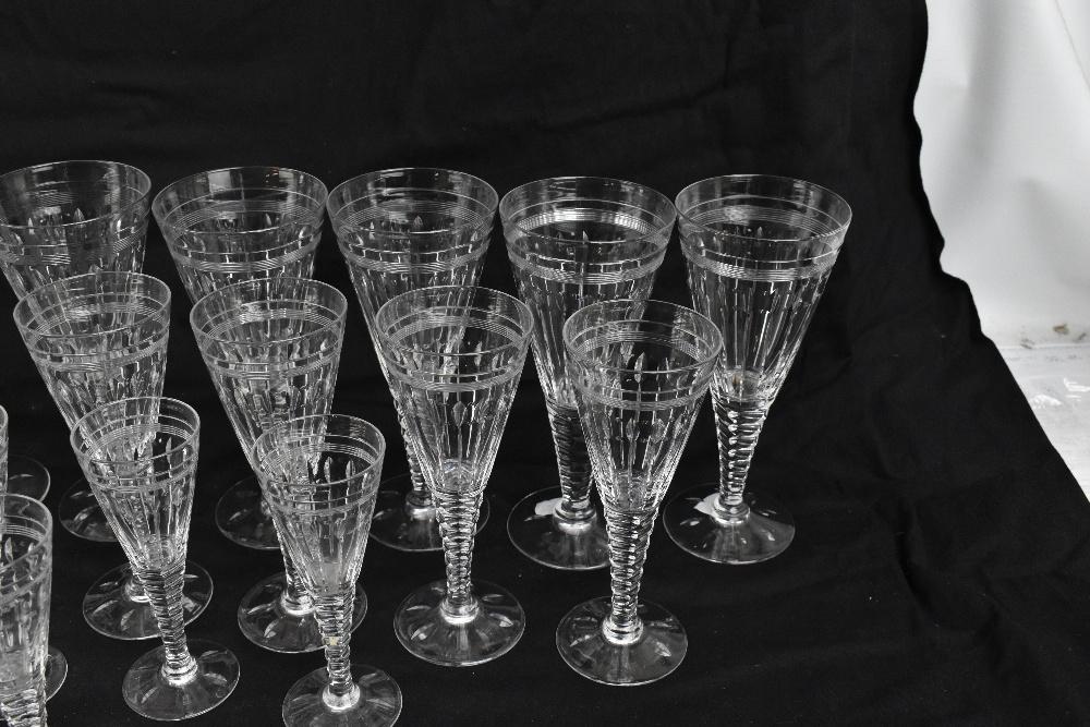 Sold at Auction: SET OF 6 CRYSTAL SHORT STEM WINE GLASSES, MARKED STUART,  ETCHED PATTERN