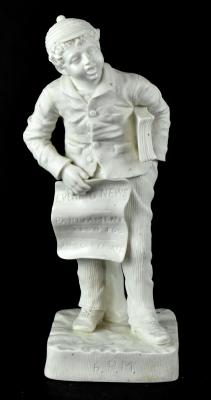 Lot 462 - AN ITALIAN CARVED ALABASTER FIGURE OF THE