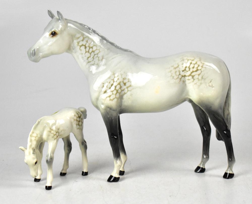 BESWICK; a Bois Russell racehorse, second version in gloss grey, model ...