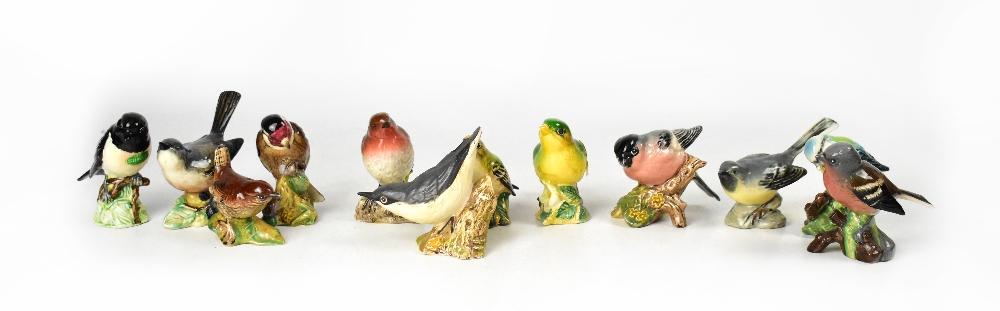 BESWICK; twelve garden bird figures to include 'Nuthatch', 'Robin ...