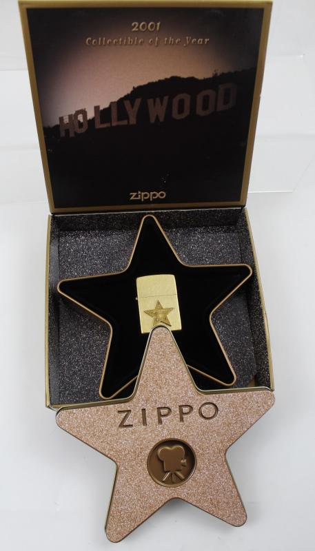 A boxed Zippo 2001 collectible of the year 'Hollywood Leading