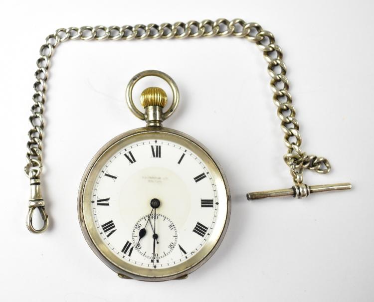 prestons-of-bolton-a-hallmarked-continental-silver-cased-open-face-pocket-watch-the-white