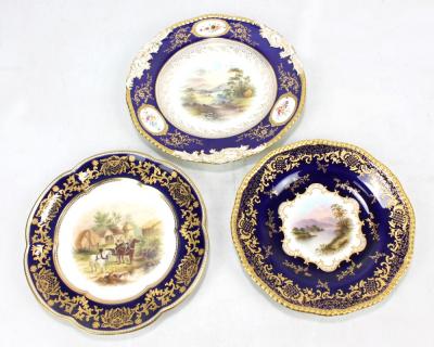 Vintage Coalport Gold Encrusted Pink deals Scallopped & White Cabinet Plate