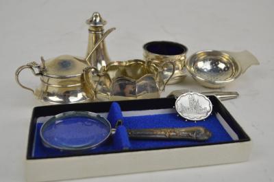 William Suckling Ltd. Vintage English Silver Condiment Set