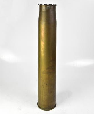 A large brass artillery shell case / stick stand. Standing 6 in United  Kingdom