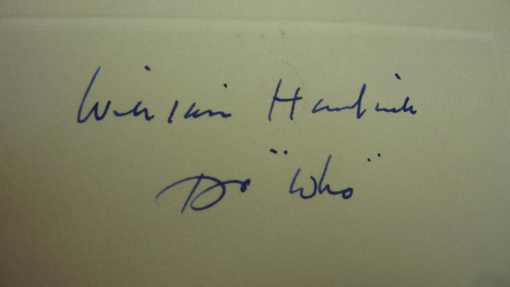 William Hartnell The First Dr Who Two Autographs Both With Additional Dr Who Beneath Obtained In Person At The Dalek Invasion Of Raf Finningley Air Show In September 1965 With Further Autographs