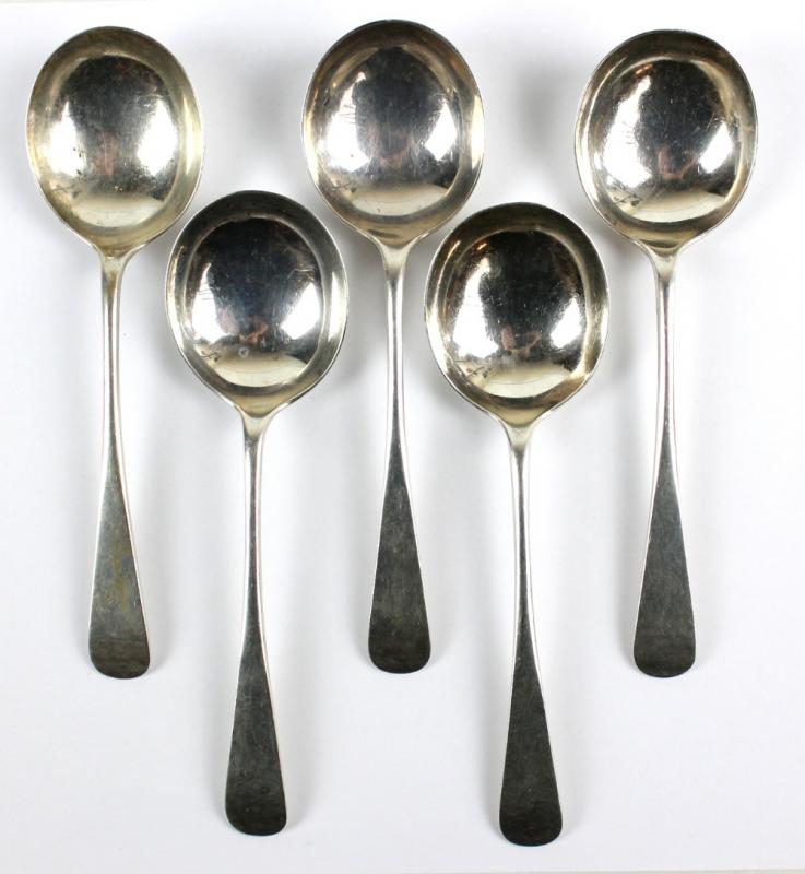 GOLDSMITHS & SILVERSMITHS CO LTD; a set of five VI hallmarked