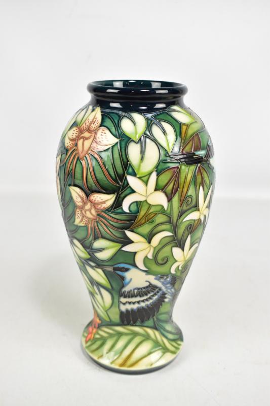 MOORCROFT; a Sian Leeper decorated limited edition ovoid vase, 174/350 ...