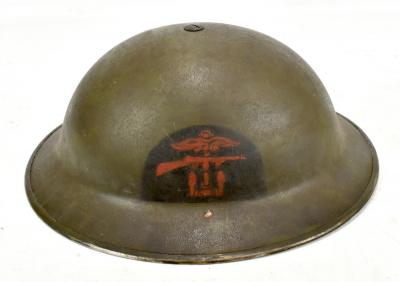 A WWII British Desert Rat Brodie helmet with rare original decal