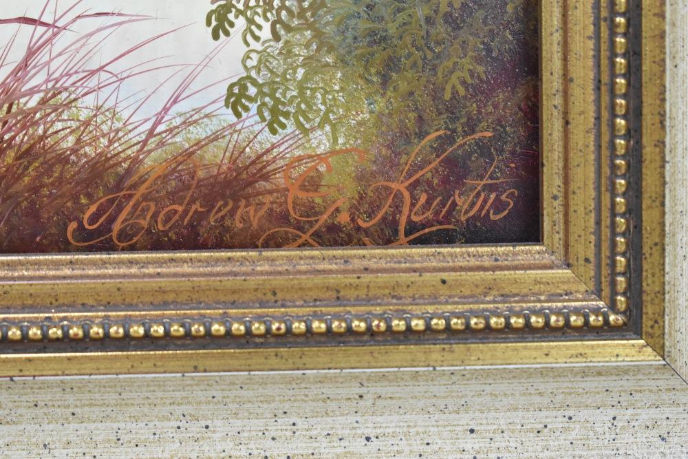 ANDREW GRANT KURTIS MA (British Contemporary); two oils on board, 'A